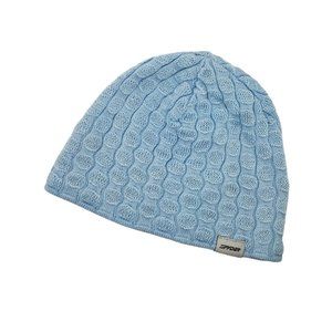 Spyder light blue textured knit fleece lined beeni